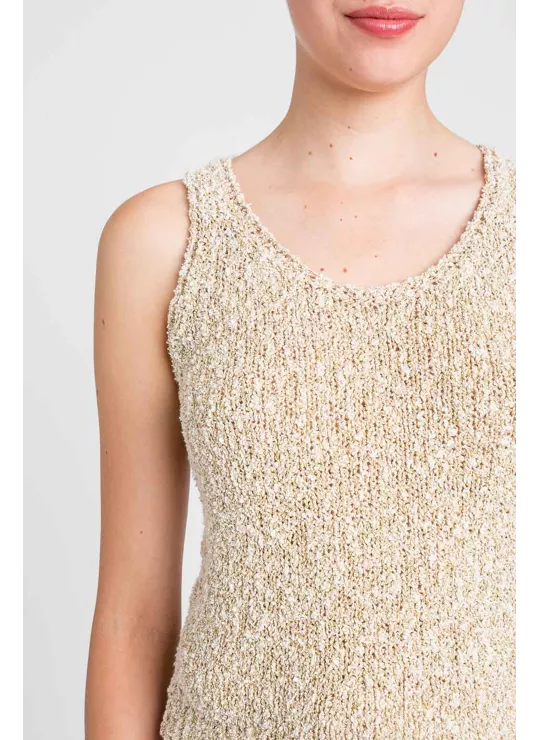 TOP IN MAGLIA BOUCLE' LUREX - TWIN SET