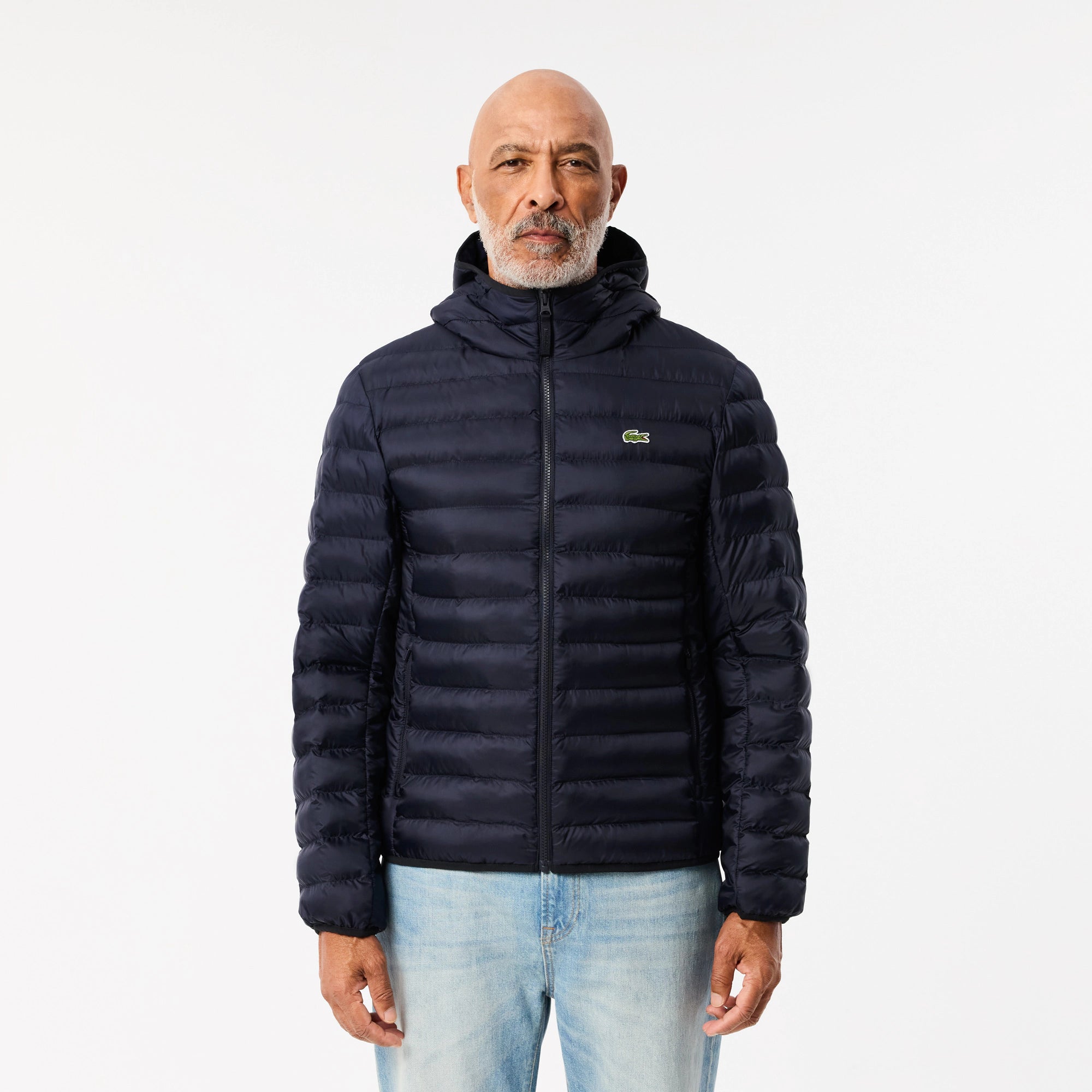 Hood Piumino Lacoste Nero Giacca Con Cappuccio Lacoste Puffer