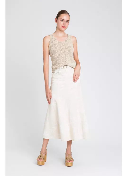 TOP IN MAGLIA BOUCLE' LUREX - TWIN SET