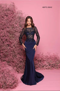 VESTITO C/STOLA - BIANCA BRANDI
