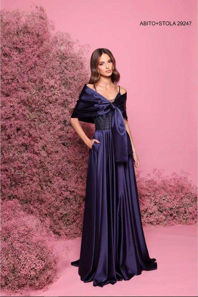 VESTITO C/STOLA - BIANCA BRANDI