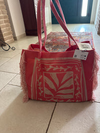 TOTE IN CANVAS STAMPATO - TWIN-SET U&B MARE