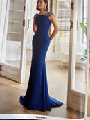 VESTITO L C/STOLA - MARFIL