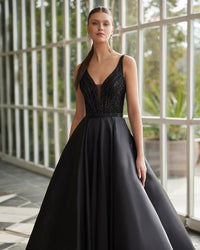 VESTITO L C/STOLA - MARFIL