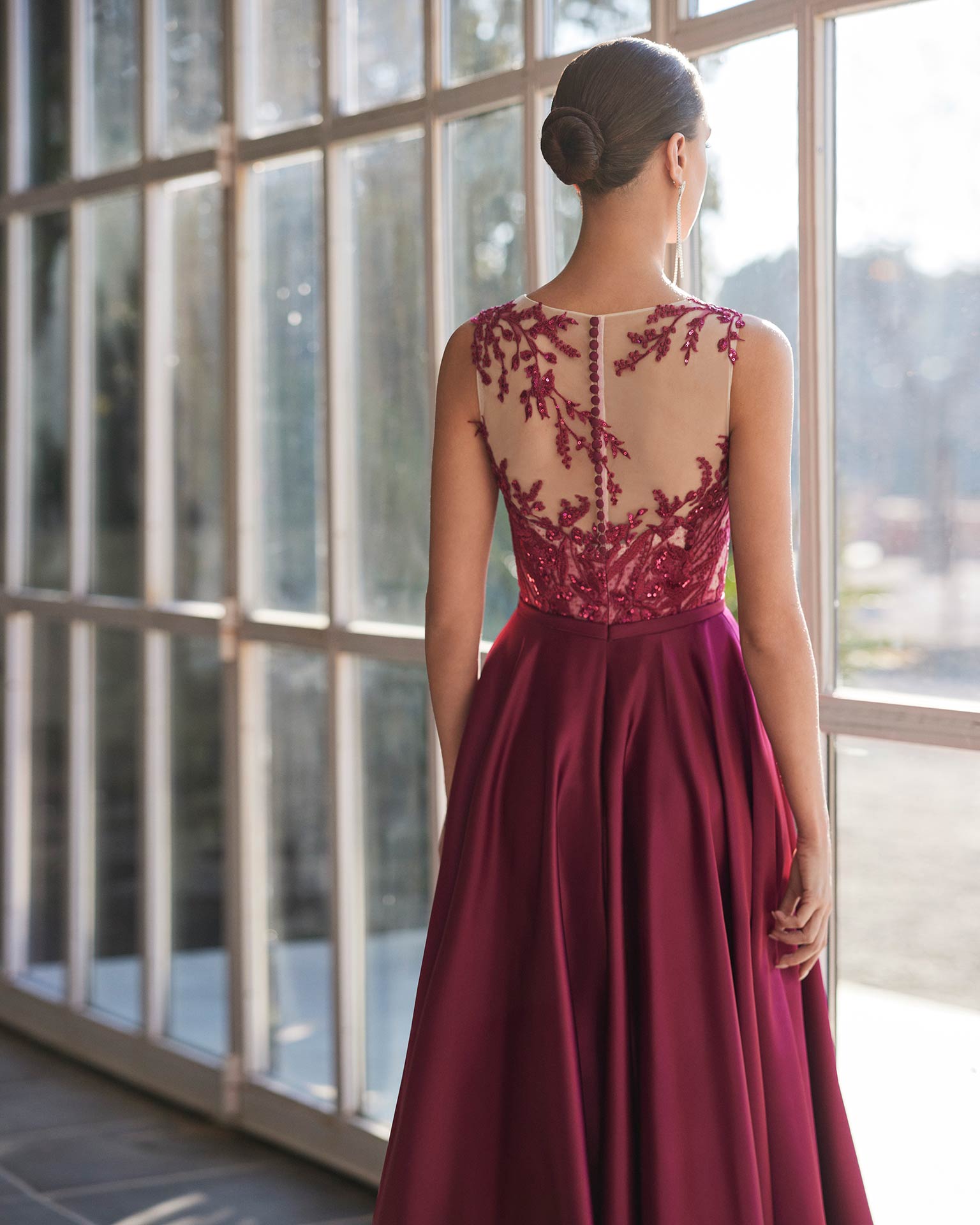 VESTITO L C/STOLA - MARFIL
