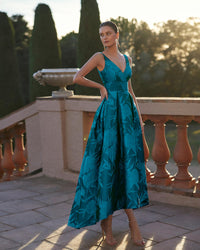 VESTITO L C/STOLA - MARFIL