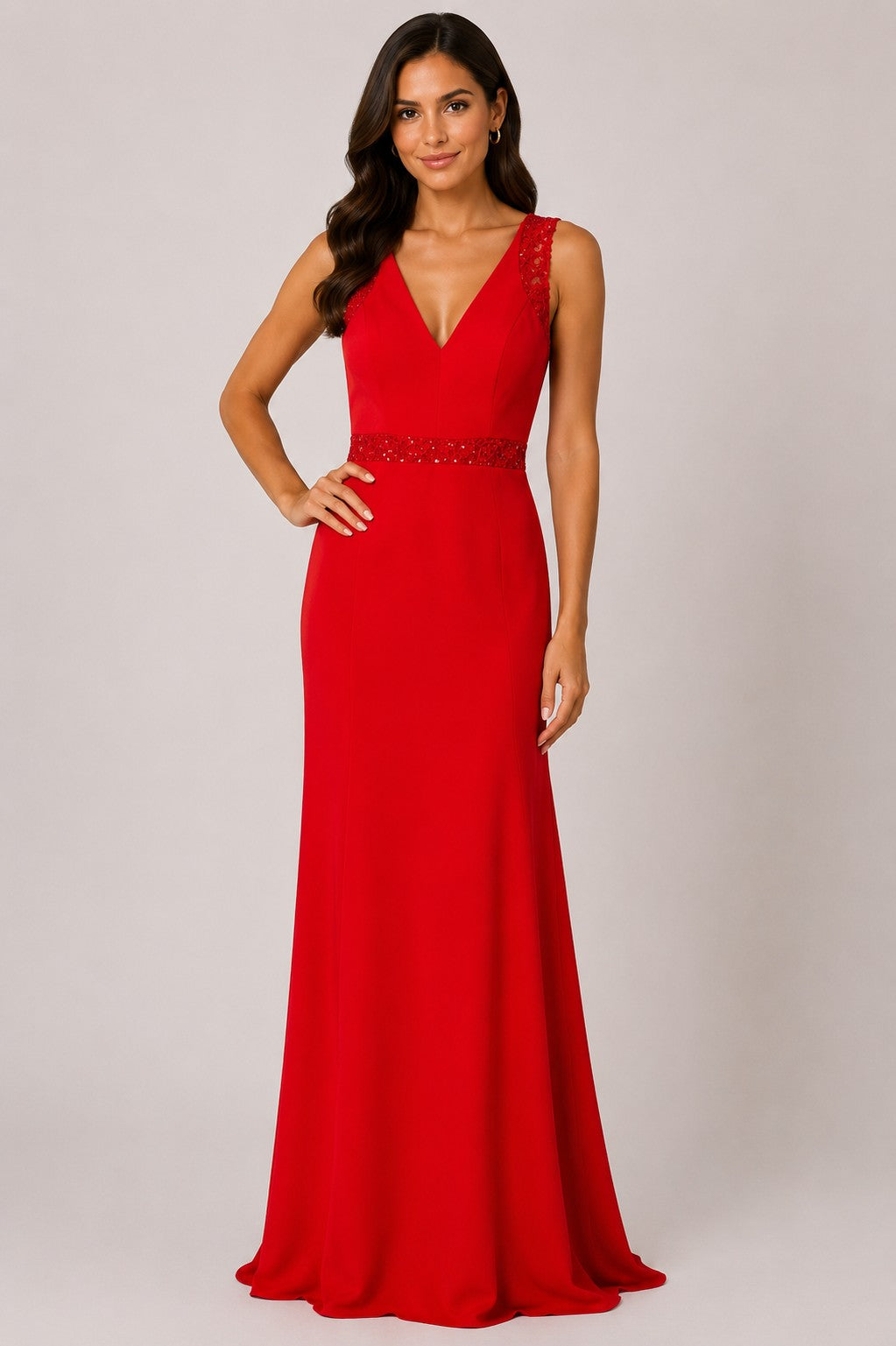 vestito l c/stola 7J217CRPEP 400 Marfil Barcelona 