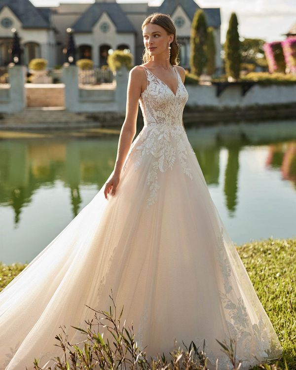 ABITO SPOSA ROSA CLARA - ROSA CLARA' ENYA 8A139TULE0P NA/NA Rosa Clarà 
