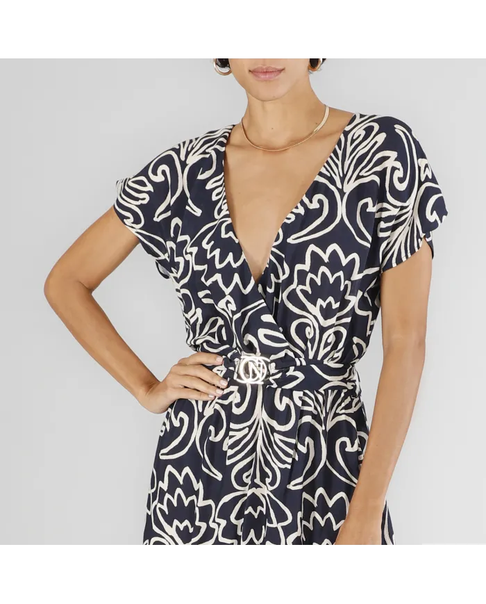 VESTITO SCOLLO INCROCIO - CAFE NOIR C7JA0244 S100 Cafè Noir 
