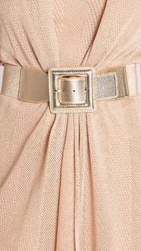 spolverino c/cintura MOUSSE NERO/ORO EDAS 