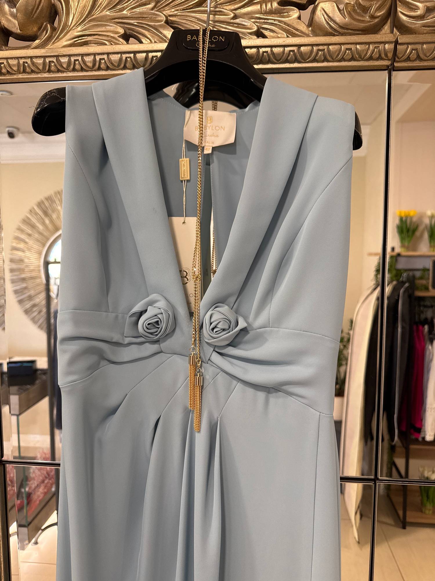 vestito E00743 CELESTE EUREKA BABYLON 