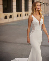 ABITO SPOSA LUNA NOVIAS - LUNA NOVIAS SAINT 9S108CREPEP NANA Luna Novias 