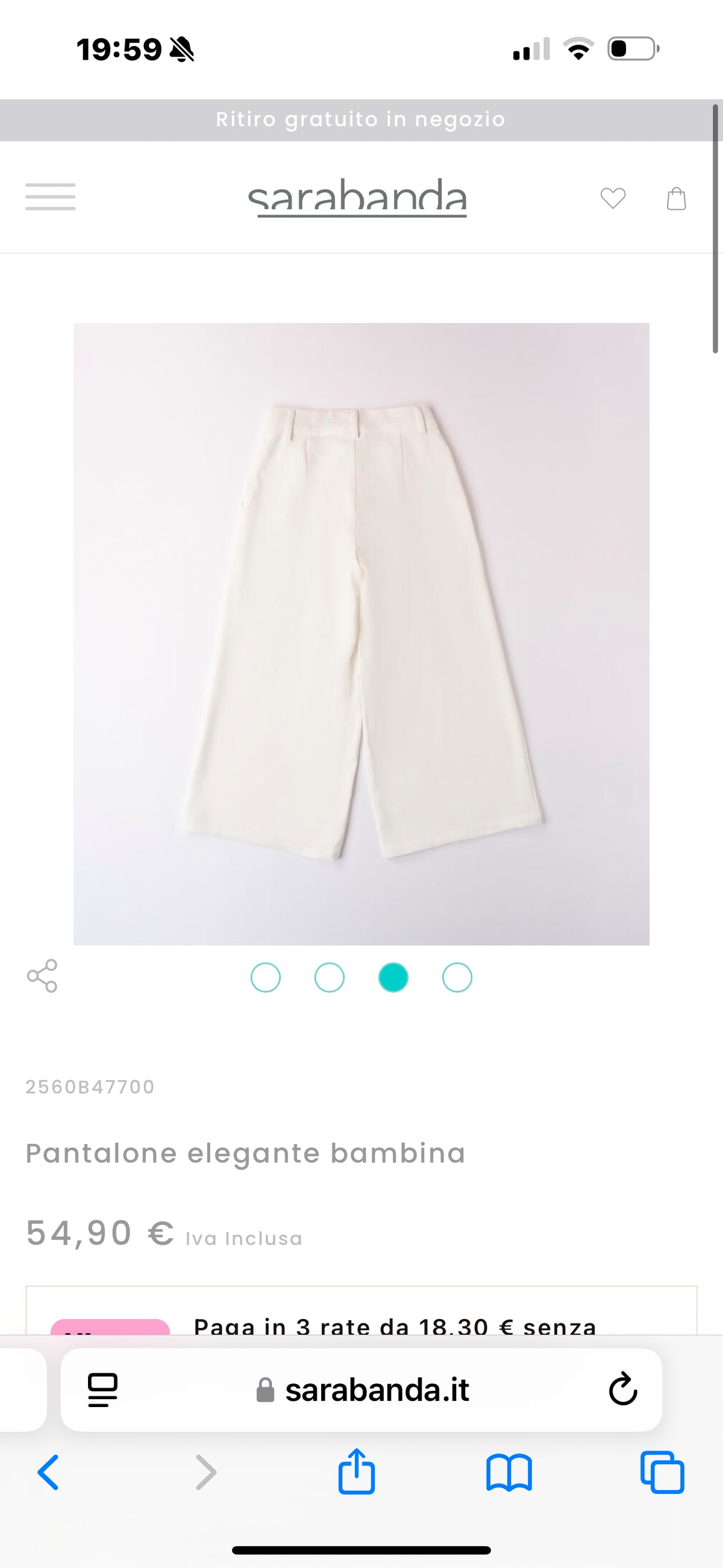 PANTALONE - SARABANDA B477 112 Sarabanda 
