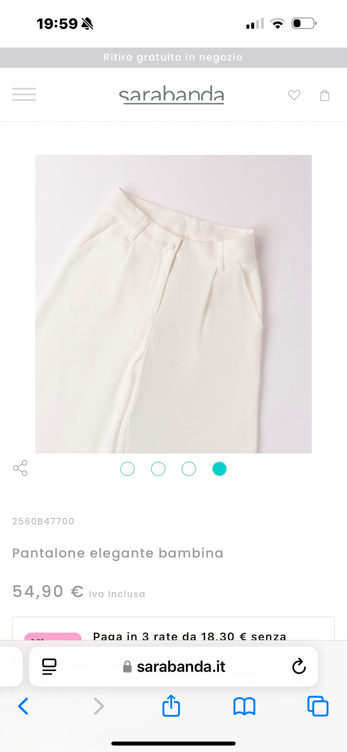 PANTALONE - SARABANDA B477 112 Sarabanda 