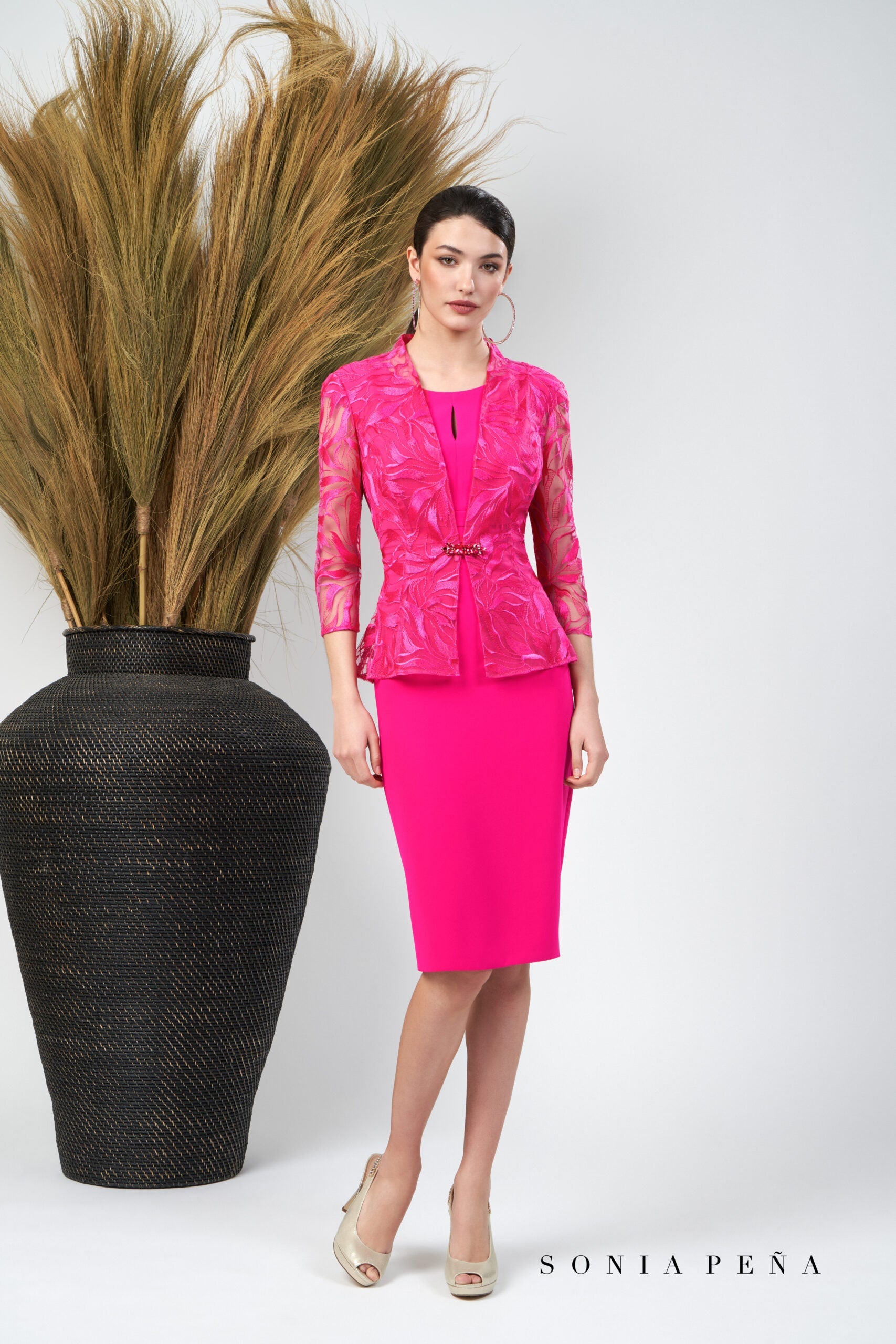 VESTITO+GIACCHINO - SONIA PENA 1240035 FUCSIA Sonia Pena 