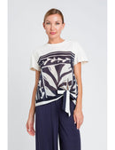 T-SHIRT CON NODO - TWIN-SET U&B MARE 251LM2AAA 12395 Twinset U&B mare 