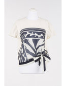 T-SHIRT CON NODO - TWIN-SET U&B MARE 251LM2AAA 12395 Twinset U&B mare 