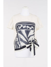 T-SHIRT CON NODO - TWIN-SET U&B MARE 251LM2AAA 12395 Twinset U&B mare 