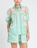 CAMICIA M/L DETTAGLI CROCHET - TWIN-SET U&B MARE 251LM2CAA 12489 Twinset U&B mare 