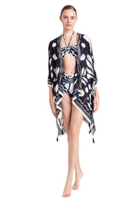 PONCHO STAMPA PALME - TWIN-SET U&B MARE 251LM5BPP 12380 Twinset U&B mare 