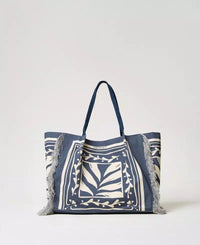 TOTE IN CANVAS STAMPATO - TWIN-SET U&B MARE 251LM8ALL 12380 Twinset U&B mare 