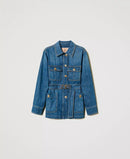 GIACCA CON CINTURA IN DENIM - TWIN SET 251TP2610 1611 Twinset 