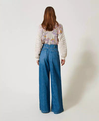 SUPER WIDE LEG FIT IN DENIM - TWIN SET 251TP2611 1611 Twinset 