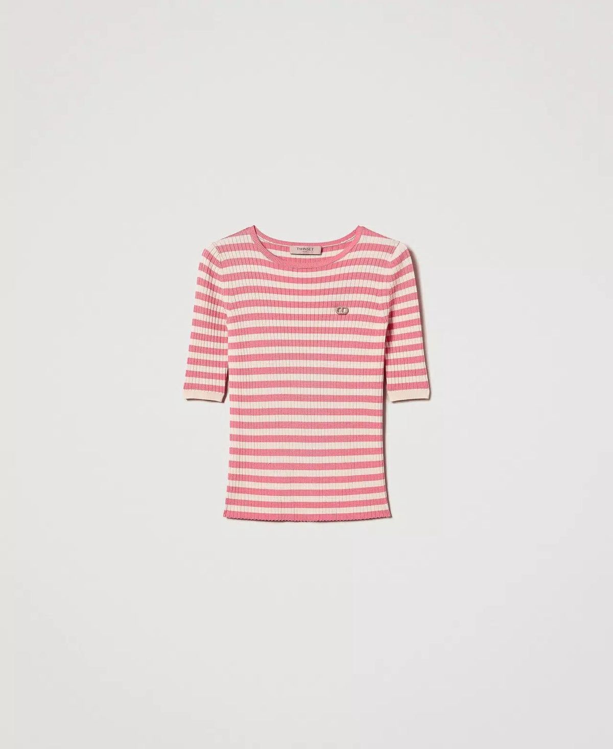 MAGLIA IN VISCOSA BASICA MANICA CORTA - TWIN SET 251TP3470 12342 Twinset 