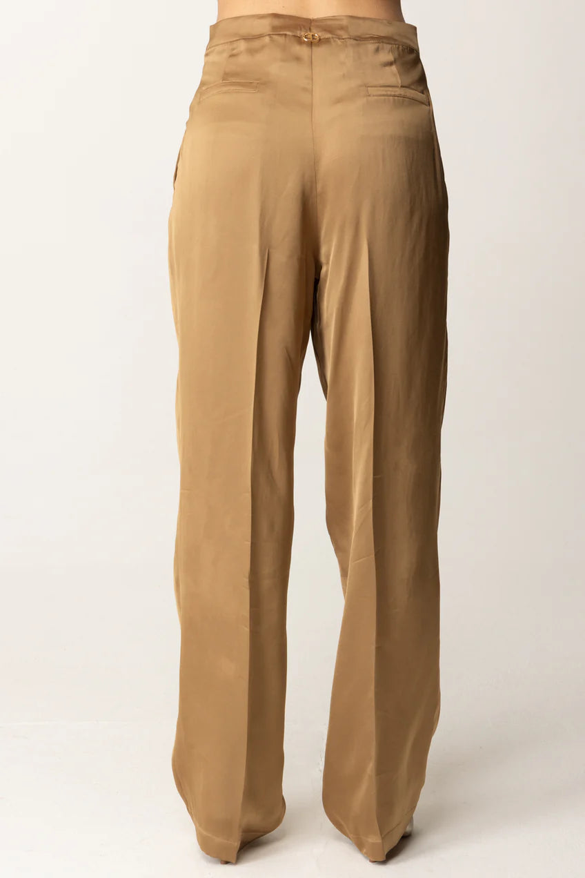 PANTALONE WIDE LEG CON PENCES - TWIN SET 251TT2273 12438 Twinset 