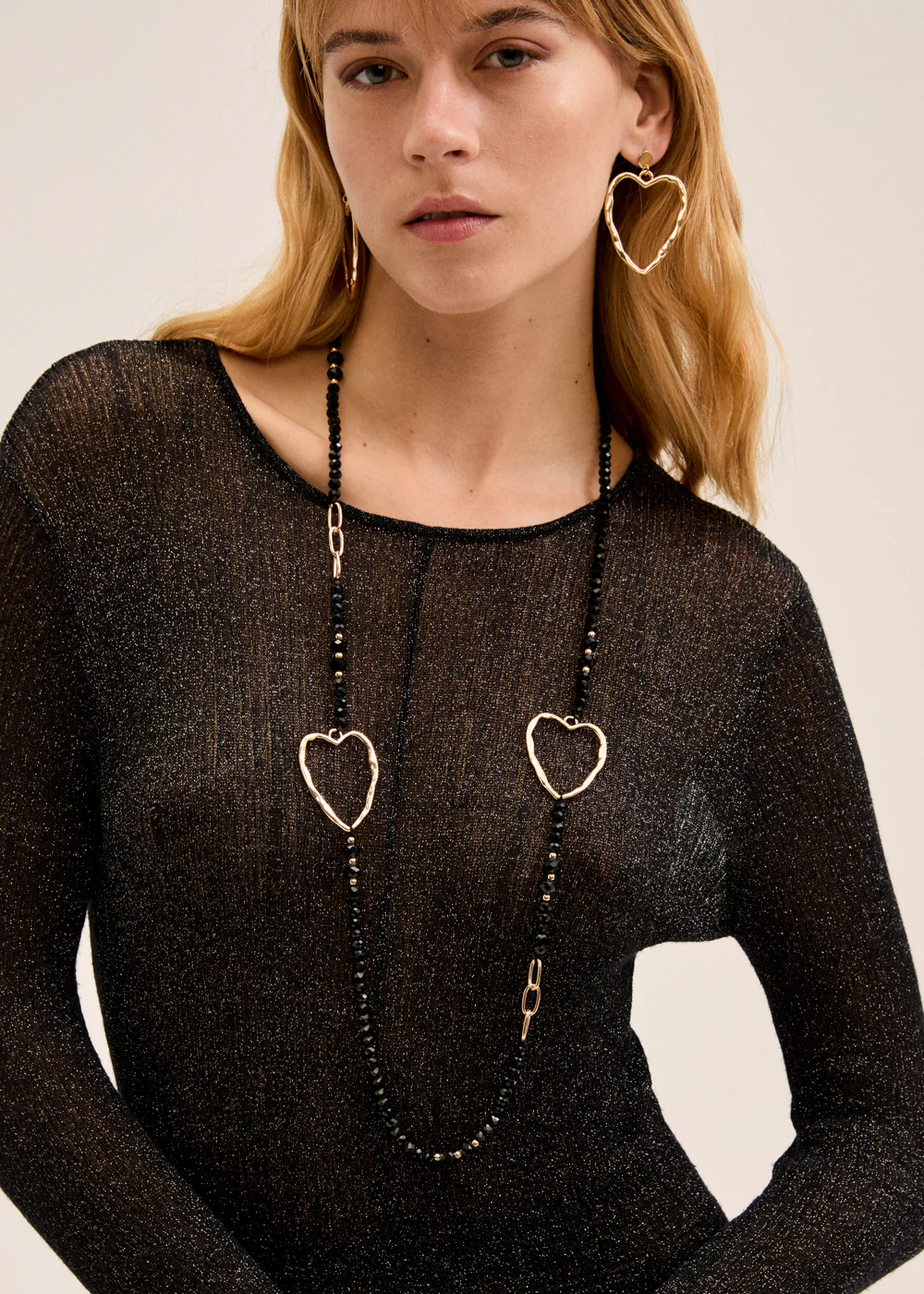 COLLANA CON PERLINE/CUORI - NALì