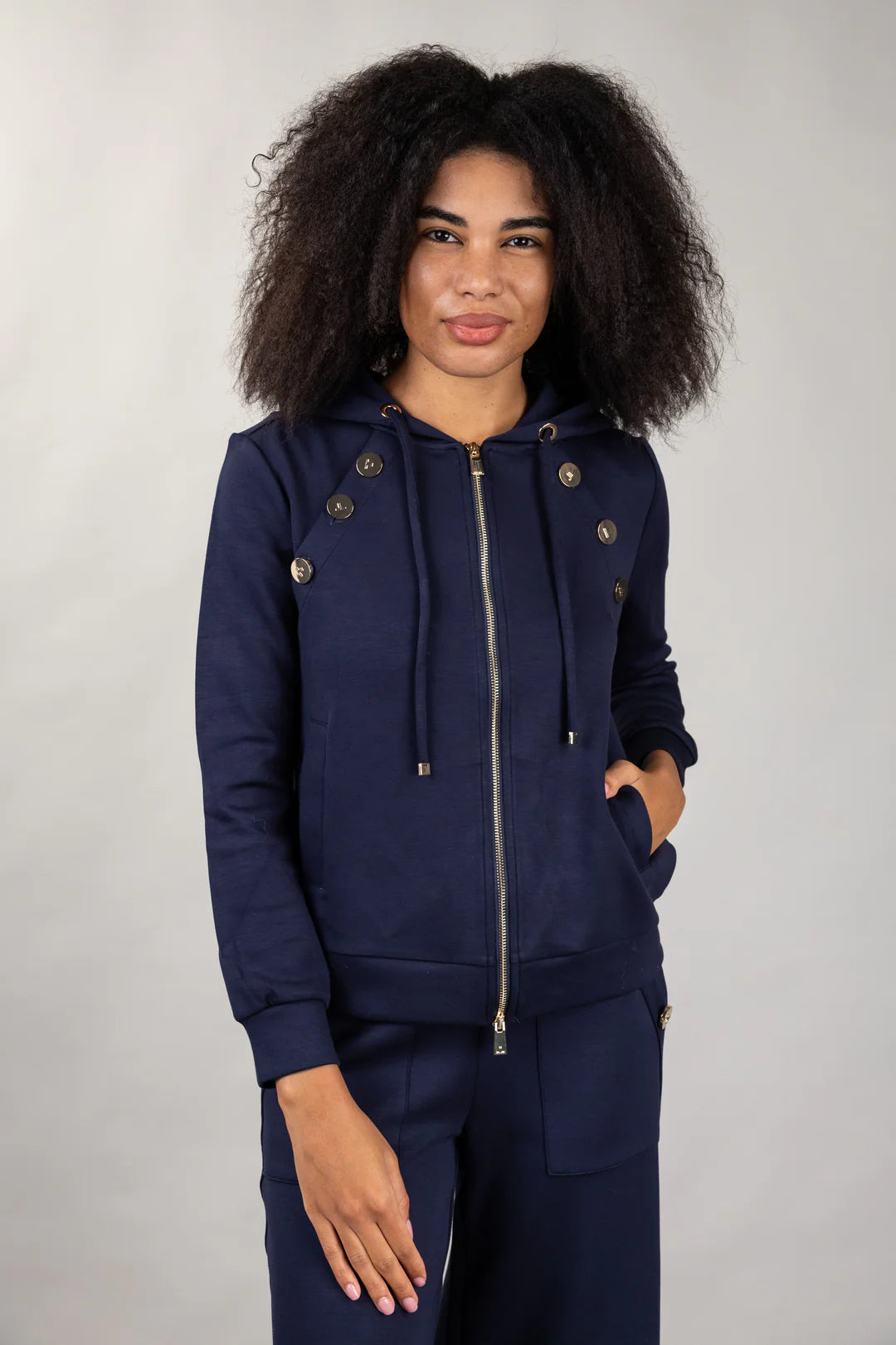 FELPA ZIP/CAPPUCCIO - LUCKYLU