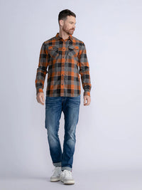 CAMICIA - PETROL M-3030-SIL417 2118 Petrol 