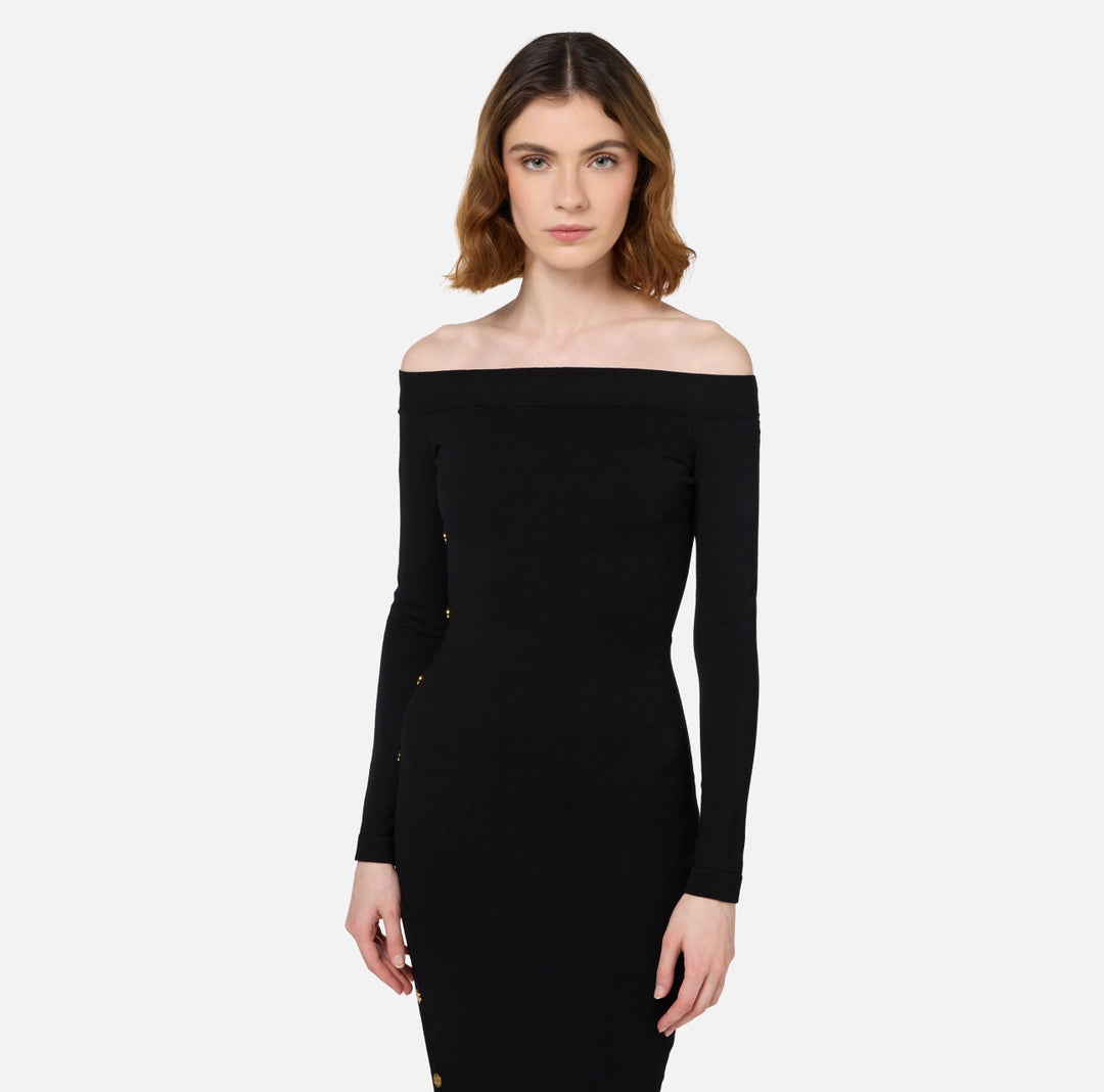VESTITO IN MAGLIA - ELISABETTA FRANCHI AM19S47E2 110 Elisabetta Franchi 
