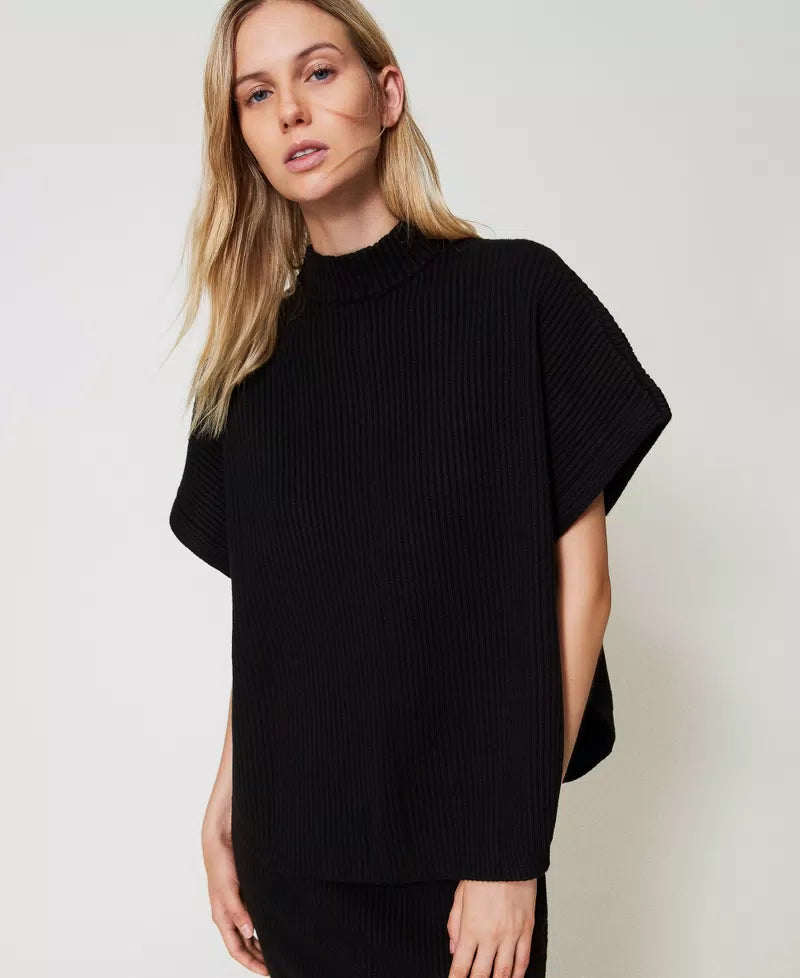 PONCHO - TWIN SET U&B 242LI3CEE 11718 Twinset U&B 