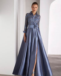 VESTITO L C/CINT+FIORE - ROSA CLARA COCKTAIL