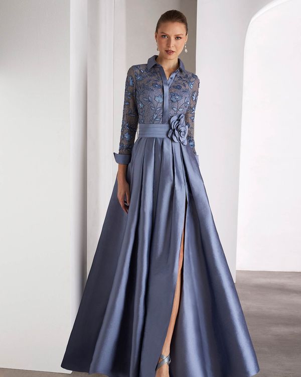 VESTITO L C/CINT+FIORE - ROSA CLARA COCKTAIL