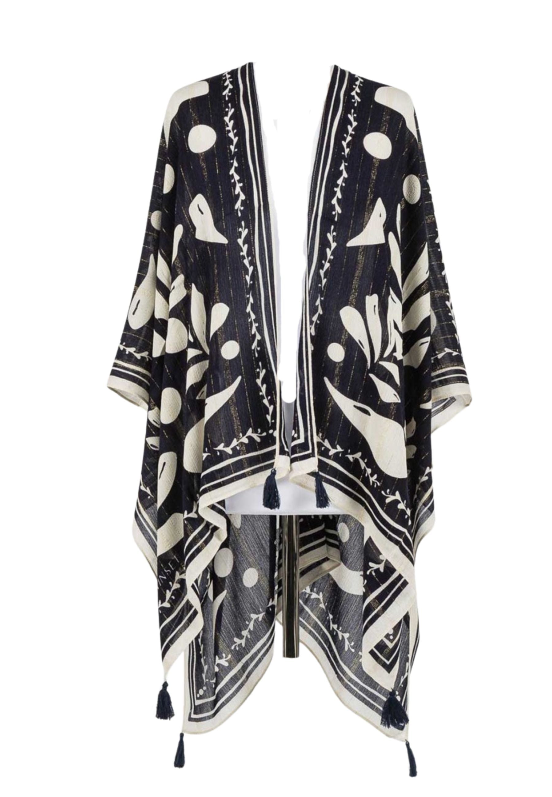 PONCHO STAMPA PALME - TWIN-SET U&B MARE