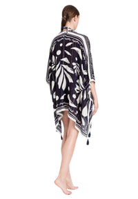 PONCHO STAMPA PALME - TWIN-SET U&B MARE