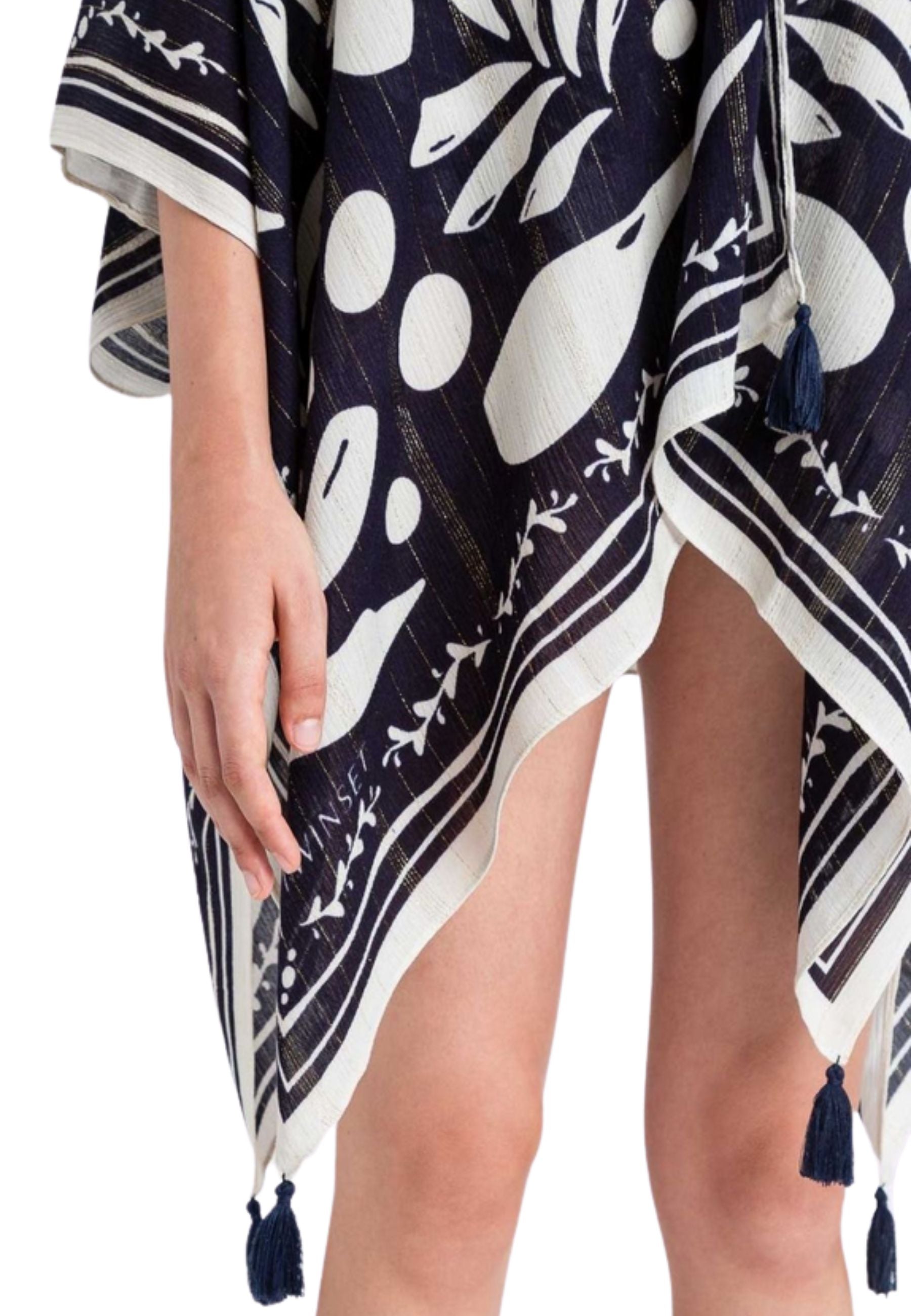 PONCHO STAMPA PALME - TWIN-SET U&B MARE