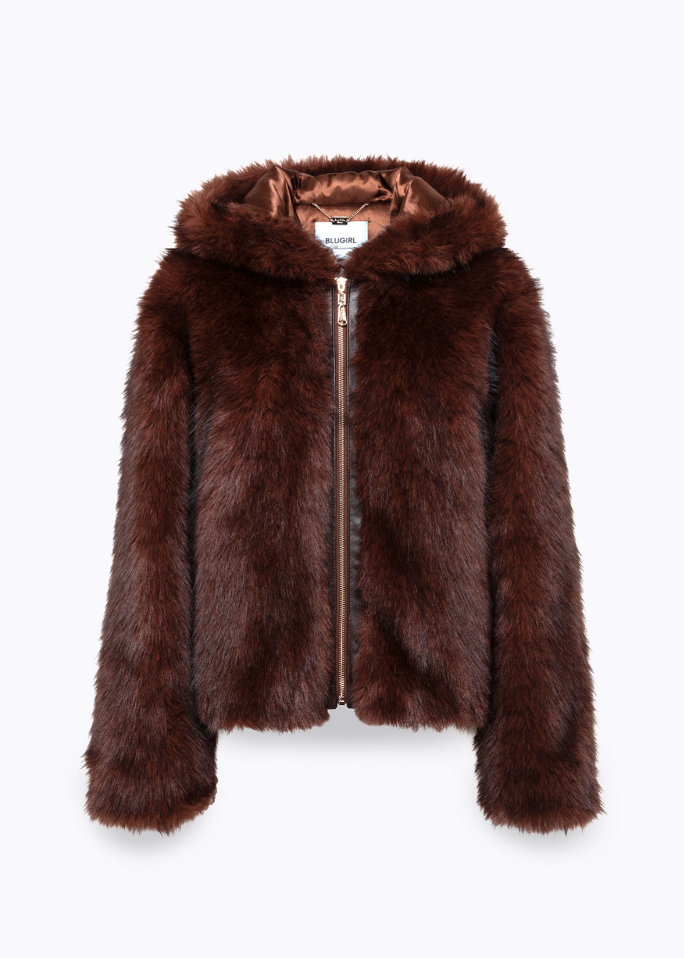 ECOPELLICCIA C/CAPPUCCIO - BLU GIRL BLUMARINE