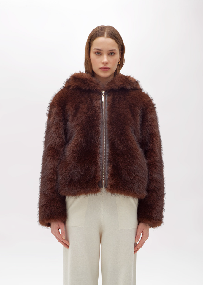 ECOPELLICCIA C/CAPPUCCIO - BLU GIRL BLUMARINE