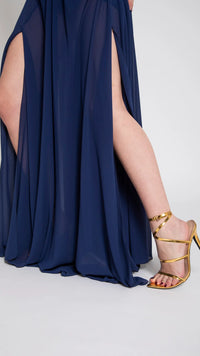 lungo paillettes METEORITE CIELO/BLU Edas Luxury 