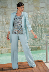 giacca+top+pantalone+fiore LPK6059/1108FEN SALVIA Le Preziose 