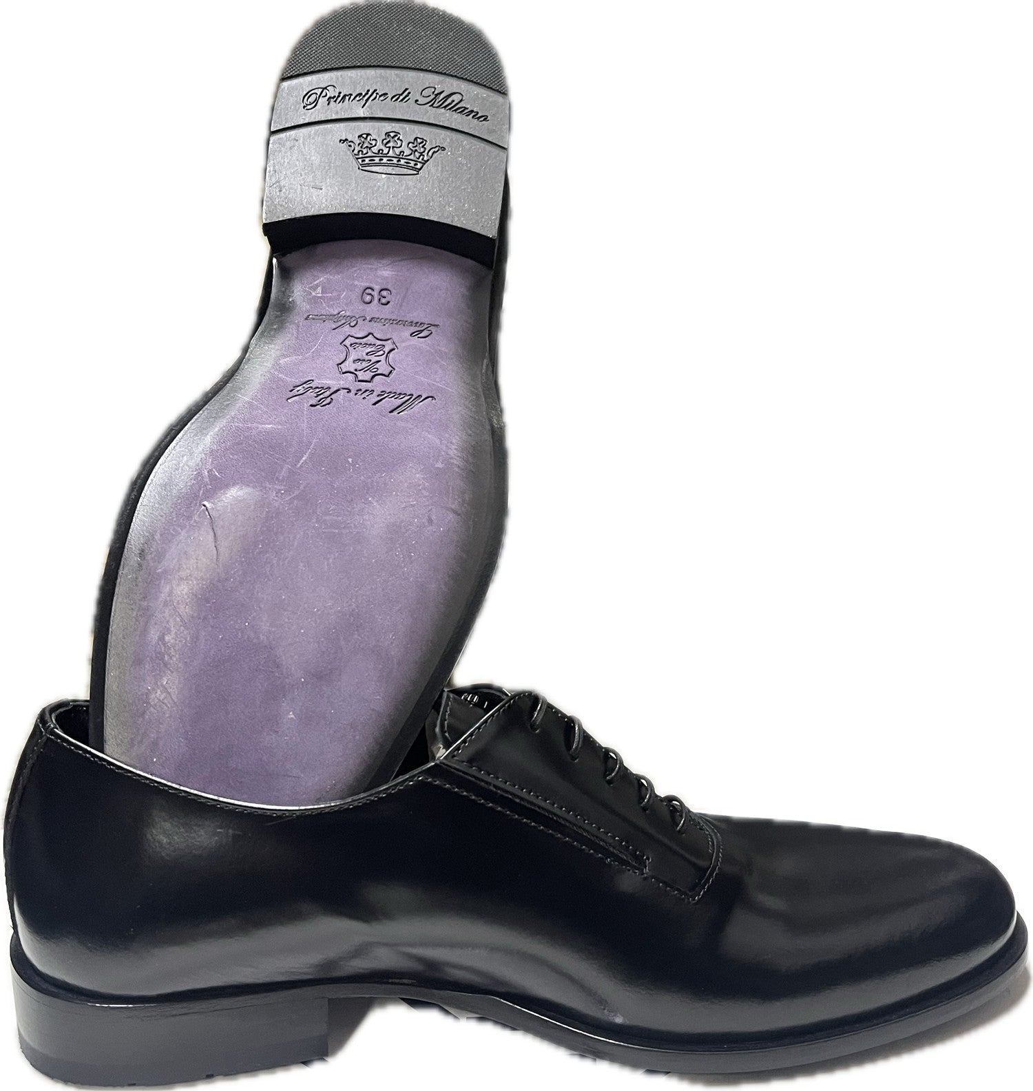 SCARPA - PRINCIPE DI MILANO 1515 SPAZZOLATO NERO Principe di Milano 