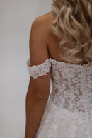 con spilla fiore 26801 IV/NUDE TRES CHIC 