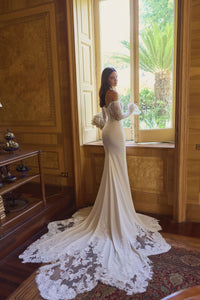 con maniche staccabili POSIA SETA Capri Bridal 