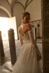 con maniche staccabili GARDEN+GARDEN SOVRAGONNA SETA Felicia Couture 