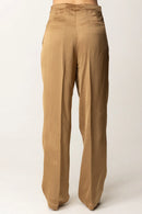 PANTALONE WIDE LEG CON PENCES - TWIN SET