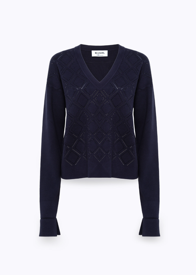 MAGLIA - BLU GIRL BLUMARINE RF5147MS99E 22901 Blu Girl 