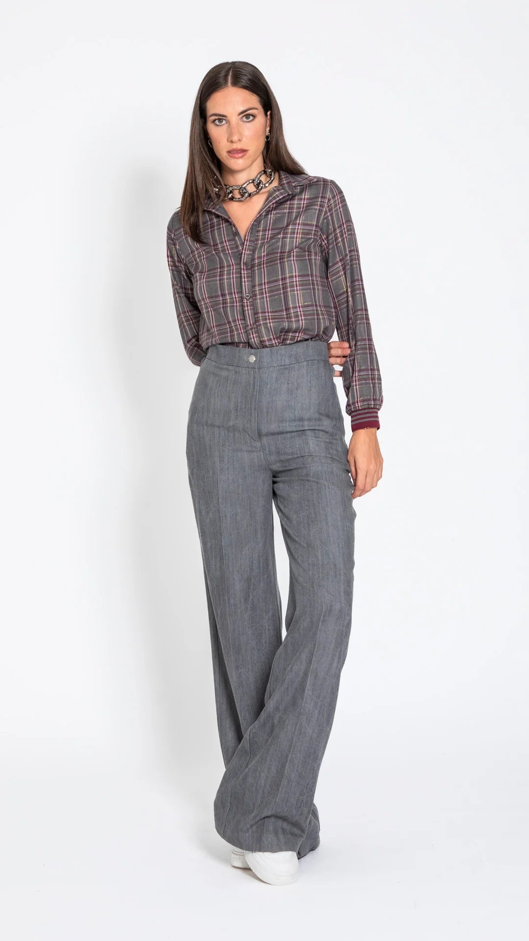 PANTALONE - EDAS DELFINO DENIM NERO EDAS 